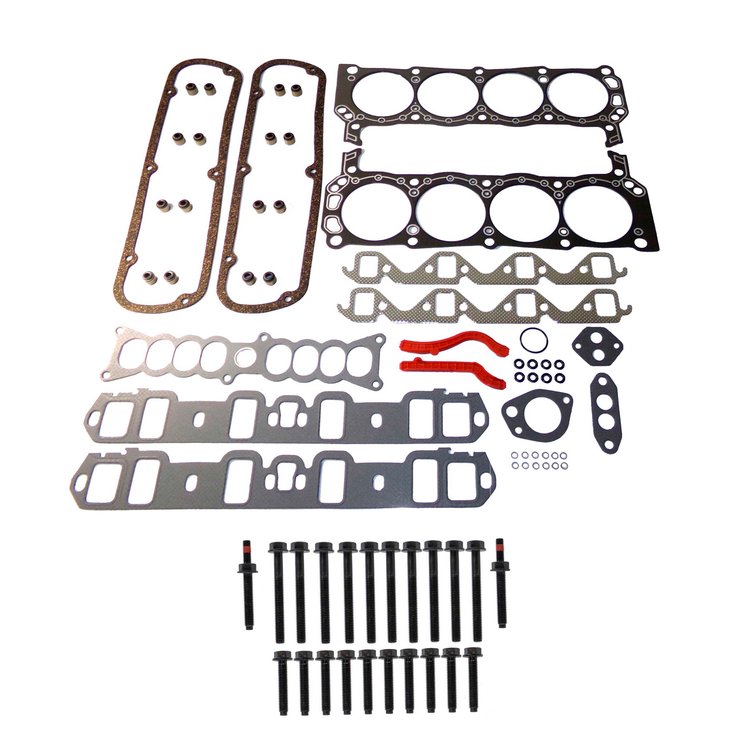 Engine Top-End Gasket Set w/Head Bolts Fits Select 1992-1995 Ford, Lincoln, Mercury Models w/5.0L V8 16V OHV Engine