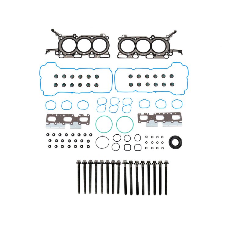 Engine Top-End Gasket Set w/Head Bolts Fits Select 2007-2009 Ford, Lincoln, Mazda, Mercury Models w/3.5L V6 24V DOHC Engine