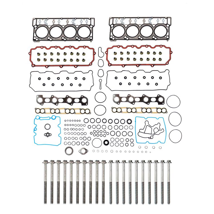 Engine Top-End Gasket Set w/Head Bolts Fits Select 2003-2010 Ford w/6.0L V8 32V Turbocharged DIESEL OHV [Power-Stroke] Engine