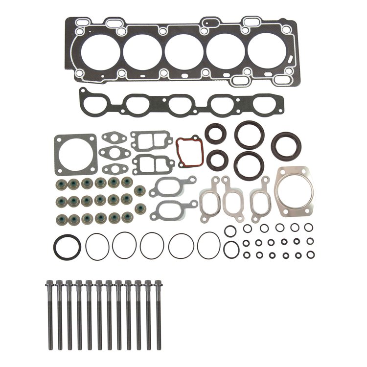 Engine Top-End Gasket Set w/Head Bolts Fits Select 2000-2009 Volvo w/2.4L, 2.5L L5 20V Turbocharged DOHC Engines