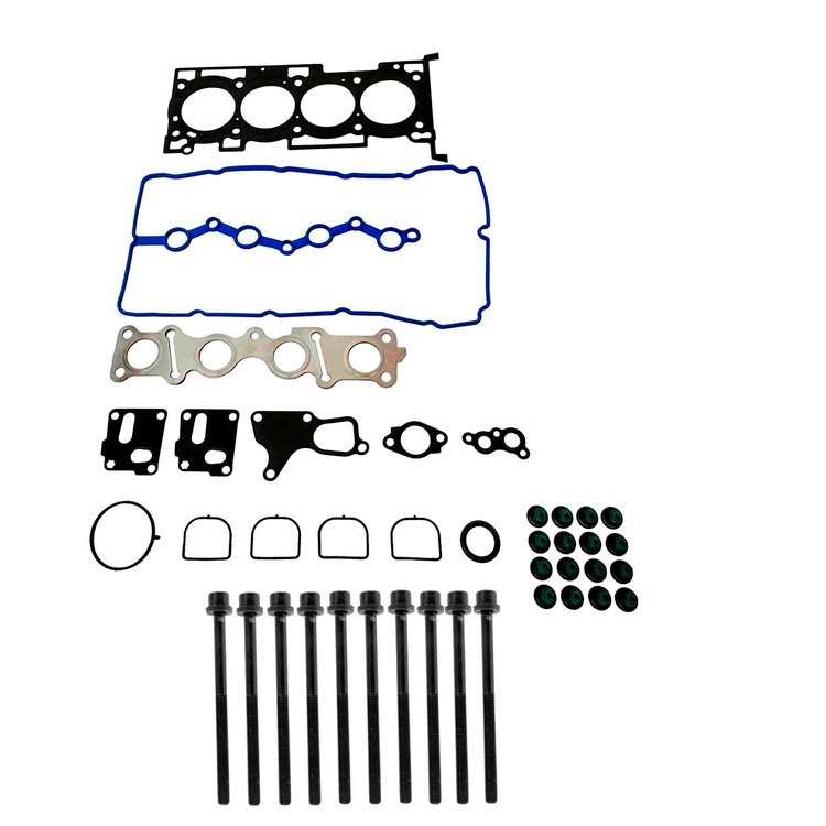 Engine Top-End Gasket Set w/Head Bolts Fits Select 2013-2014 Hyundai Genesis Coupe w/2.0L L4 16V Turbocharged DOHC Engine