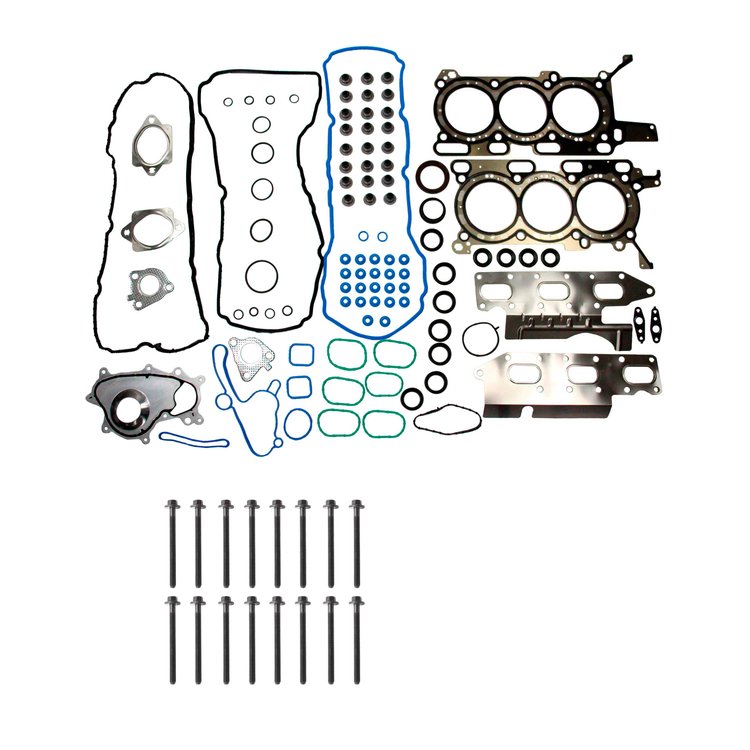 Engine Top-End Gasket Set w/Head Bolts Fits Select 2015-2018 Ford, Lincoln Models w/3.5L V6 24V Turbocharged DOHC Engine