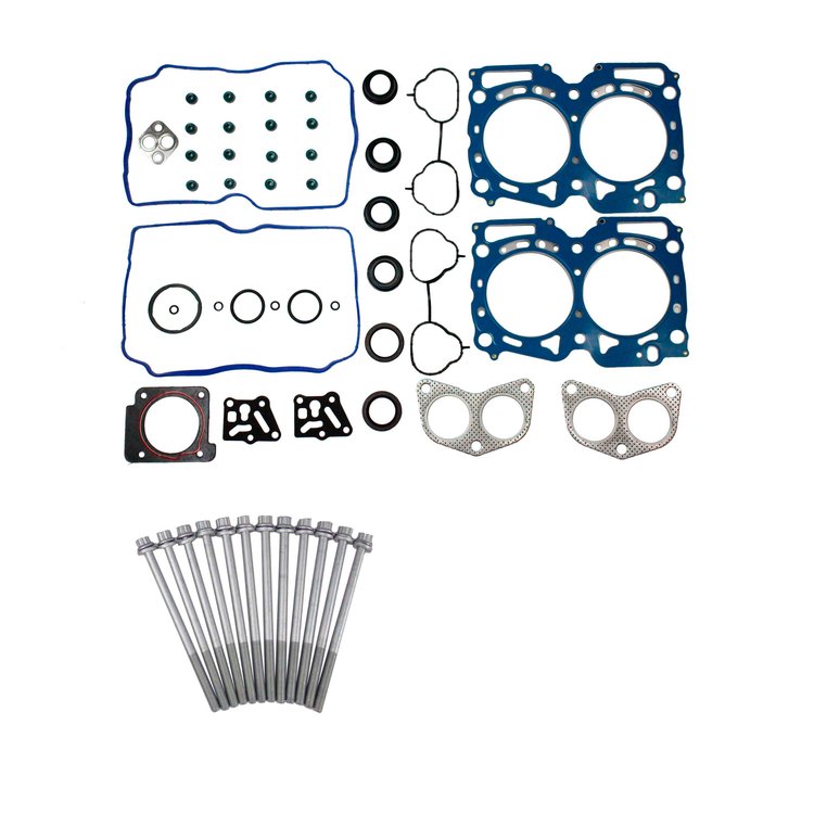 Engine Top-End Gasket Set w/Head Bolts Fits Select 2010-2012 Subaru w/2.5L H4 16V Naturally Aspirated SOHC Engine