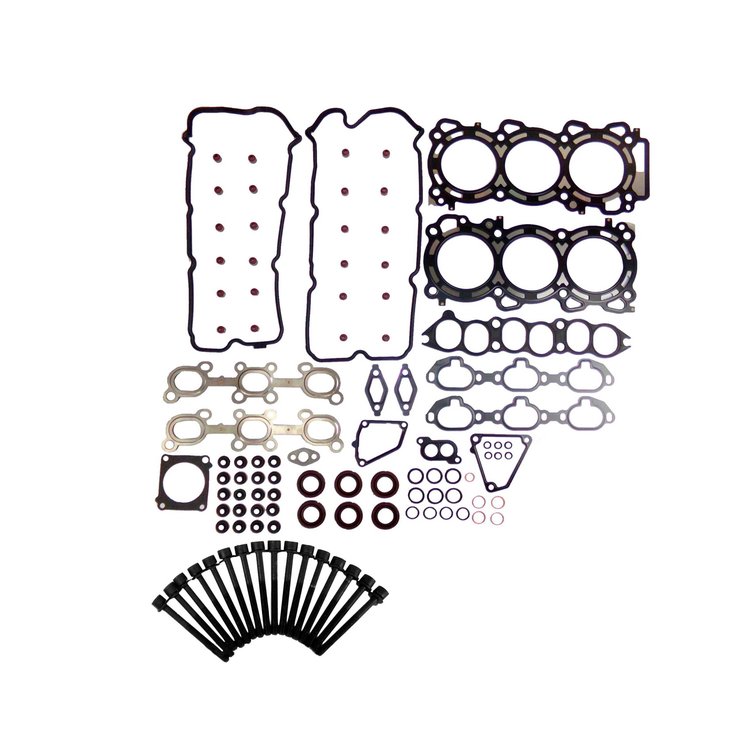 Engine Top-End Gasket Set w/Head Bolts Fits Select 1995-1999 INFINITI, Nissan Models w/3.0L V6 24V DOHC Engine