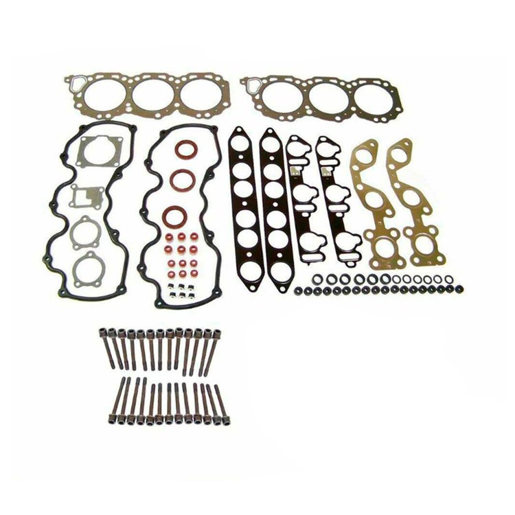 Engine Top-End Gasket Set w/Head Bolts Fits Select 1999-2004 Nissan w/3.3L V6 12V Naturally Aspirated SOHC Engine