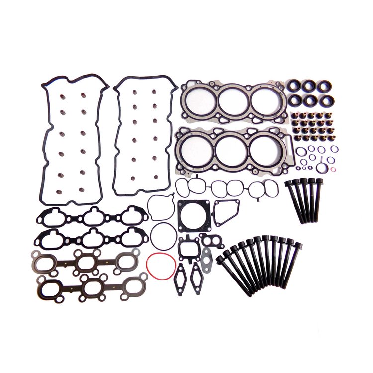 Engine Top-End Gasket Set w/Head Bolts Fits Select 2000-2001 INFINITI, Nissan Models w/3.0L V6 24V DOHC Engine