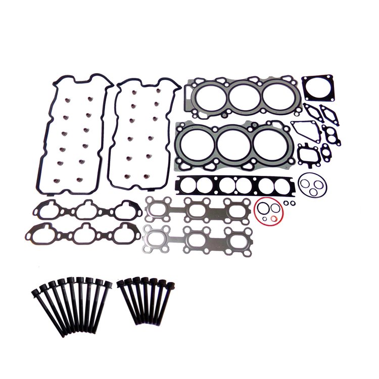 Engine Top-End Gasket Set w/Head Bolts Fits Select 2001-2004 INFINITI, Nissan Models w/3.5L V6 24V DOHC Engine
