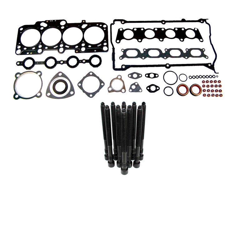 Engine Top-End Gasket Set w/Head Bolts Fits Select 1997-2006 Audi, Volkswagen Models w/1.8L L4 20V Turbocharged DOHC Engine