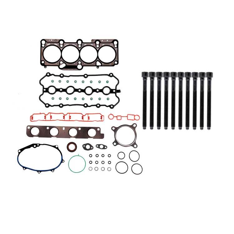 Engine Top-End Gasket Set w/Head Bolts Fits Select 2006-2015 Audi, Volkswagen Models w/2.0L L4 16V Turbocharged DOHC Engine