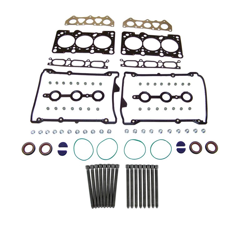 Engine Top-End Gasket Set w/Head Bolts Fits Select 2000-2005 Audi w/2.7L V6 30V Turbocharged DOHC Engine