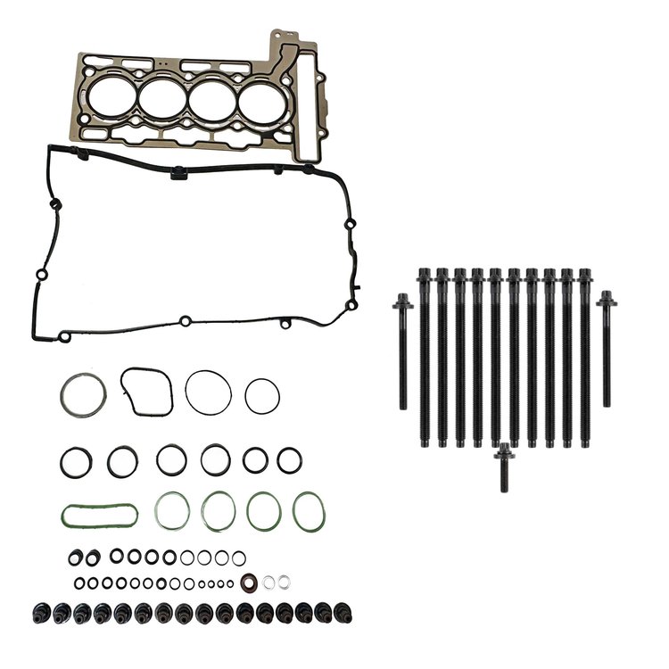 Engine Top-End Gasket Set w/Head Bolts Fits Select 2011-2016 Mini w/1.6L L4 16V Turbocharged DOHC Engine