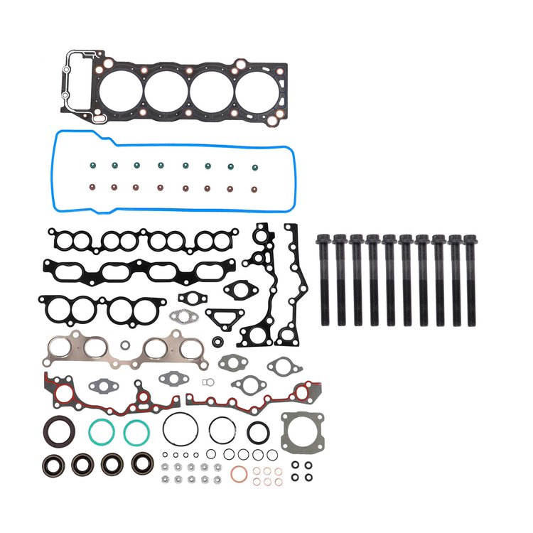 Engine Top-End Gasket Set w/Head Bolts Fits Select 1994-2004 Toyota w/2.4L, 2.7L L4 16V DOHC Engines
