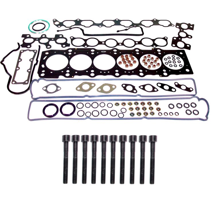 Engine Top-End Gasket Set w/Head Bolts Fits Select 1993-1998 Toyota Supra w/3.0L L6 24V Turbocharged DOHC Engine