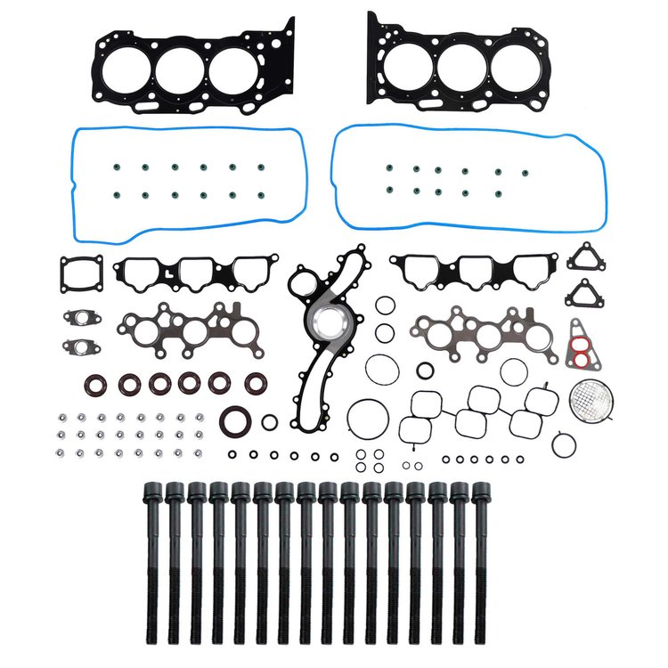 Engine Top-End Gasket Set w/Head Bolts Fits Select 2010-2022 Toyota w/4.0L V6 24V DOHC Engine