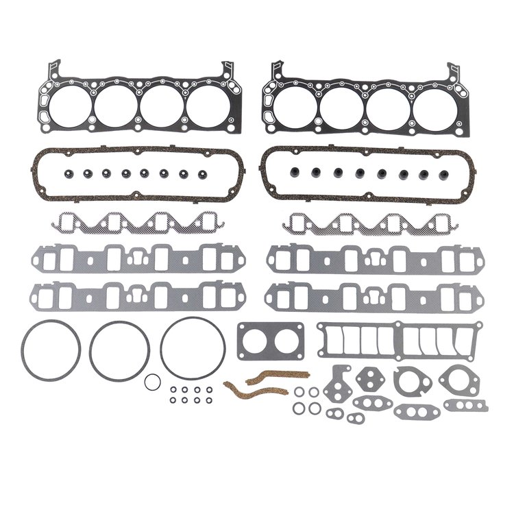 Engine Top-End Gasket Set Fits Select 1962-1987 Ford, Lincoln, Mercury Models w/4.3L, 5.0L V8 16V OHV Eng.