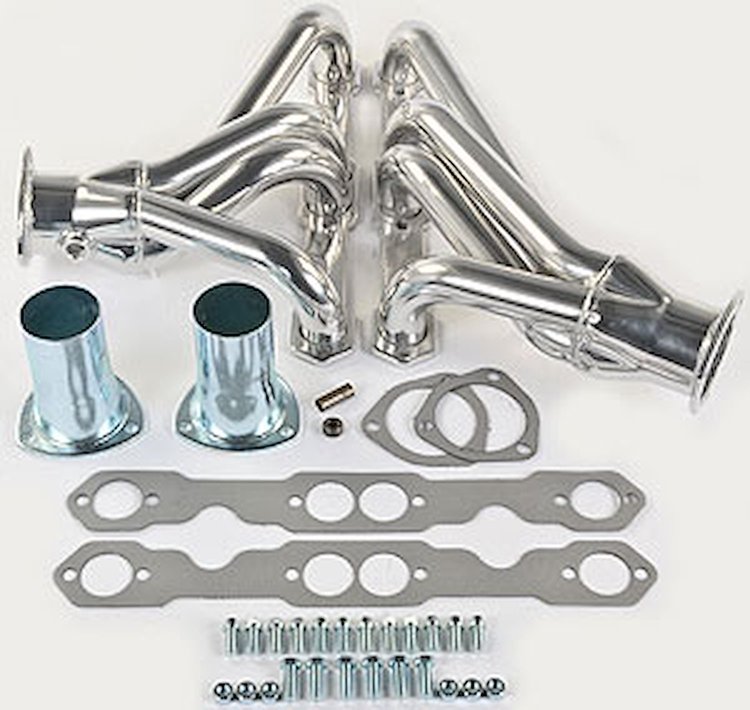 Metallic Ceramic Coated Shorty Style Headers 1982-1992 Small Block Chevy Passenger Car (265-400 c.i.)