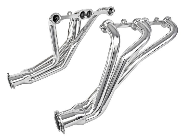 Stainless Steel Long Tube Headers for 1966-1991 Chevrolet/GMC Trucks with Small Block Chevy 265-400 ci [Silver Ceramic Finish]