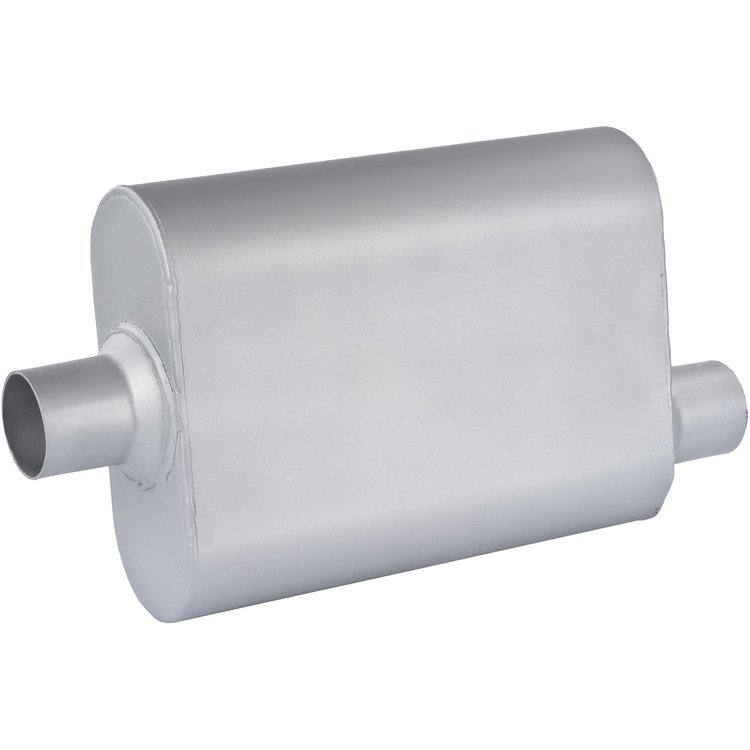 Chambered Deep-Tone Muffler [2.250 in. Center Inlet / Offset Outlet]