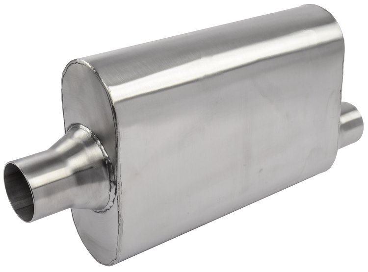 Chambered DeepTone Muffler 2.250 in. Offset Inlet / Center Outlet
