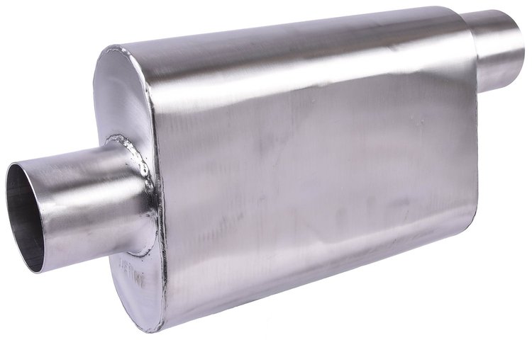 Chambered Deep-Tone Muffler 3 in. Center Inlet / Offset Outlet