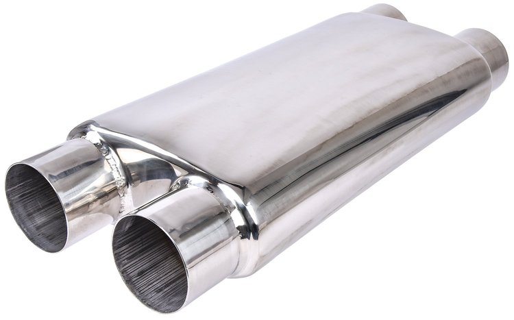Turbo Muffler [3 in.] Dual/Dual - Reversible