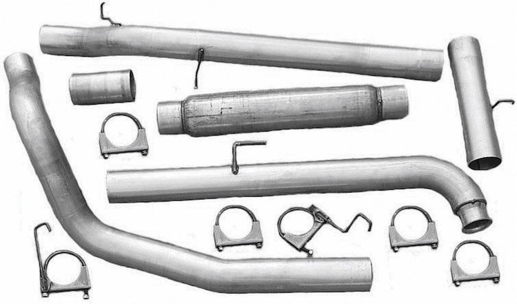 2001-2004 GM 1/2, 3/4 & 1 Ton Pick-Up Turbo Diesel Turbo-Back Exhaust System 6.6L Duramax w/out Converter