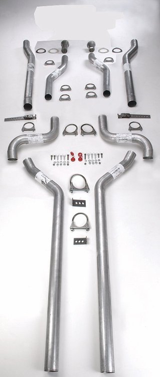 Header-Back Dual 2-1/2 in. Exhaust Kit for Mopar A-Body