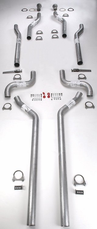 Header-Back Dual 2-1/2 in. Exhaust Kit for Mopar B-Body