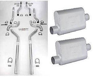 Dual Exhaust with Chambered Mufflers Mopar A-Body
