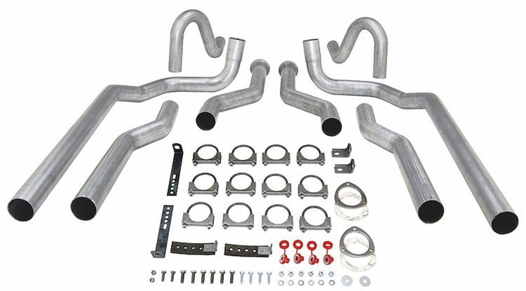 Header-Back Dual 2 1/2 in. Exhaust Kit for Select 1964-1972 Buick, Chevrolet, GMC, Oldsmobile & Pontiac Models