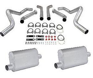 Dual Exhaust with Chambered Mufflers 1973-77 Chevelle/Malibu/El Camino/Monte Carlo/ Cutlass/Century/Regal/Grand Prix