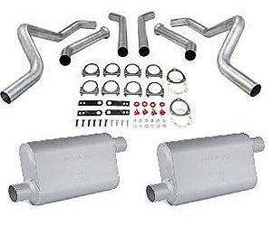 Dual Exhaust with Chambered Mufflers 1964-73 Mustang