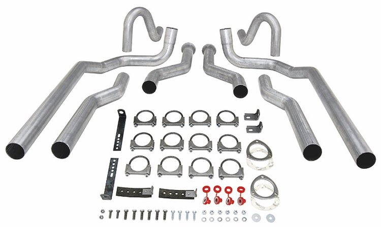 Header-Back Dual 2-1/2 in. Exhaust Kit 1978-1988 Malibu, Cutlass, Le Mans, Grand Prix, Monte Carlo, Regal