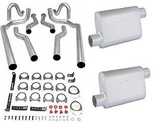 Dual Exhaust with Chambered Mufflers 1964-72 Chevelle/Malibu/El Camino