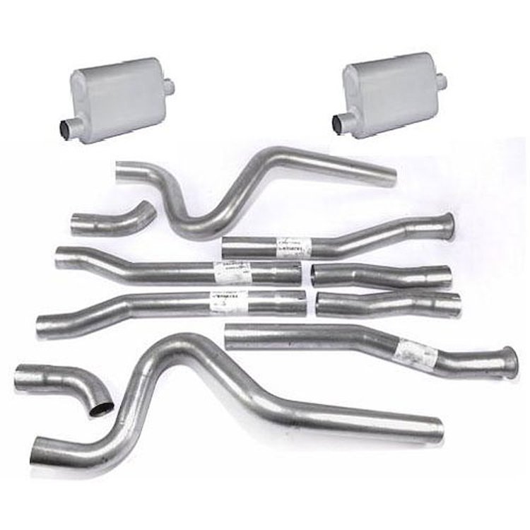 Dual Exhaust with Chambered Mufflers 1964-73 Mustang
