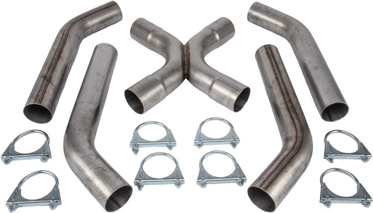 Universal X-Pipe Kit [3 in., 409 Stainless Steel]