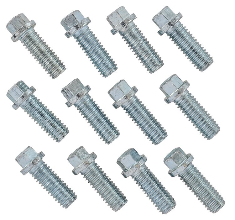 3/8"-16 Header Bolt Kit, Hex Head, 1" Long for AMC, Chevy and Ford