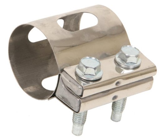 Exhaust Butt Joint Welding Clamp, 2.500 in. Diameter, Polished Stainless Steel