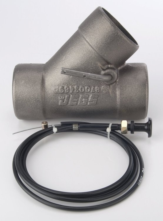 Cast Iron Exhaust Cutout with Cable 2-1/2" OD