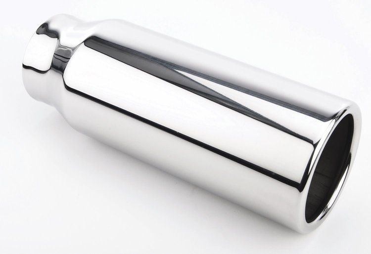 Stainless Exhaust Tip Overall Length: 8 in. Weld-On