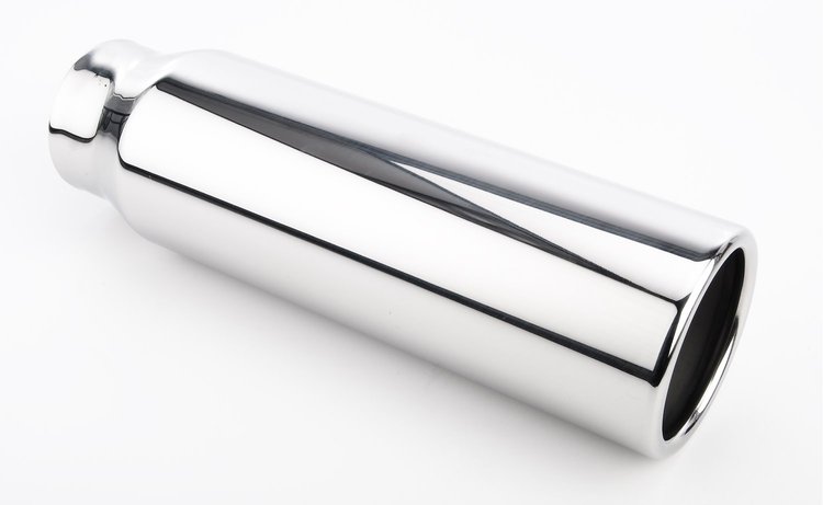 Stainless Exhaust Tip Overall Length: 10 in. Weld-On