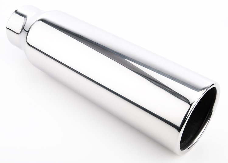 Stainless Exhaust Tip Overall Length: 12 in. Weld-On