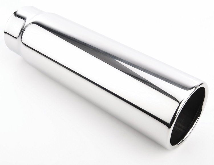 Stainless Exhaust Tip Overall Length: 12 in. Weld-On