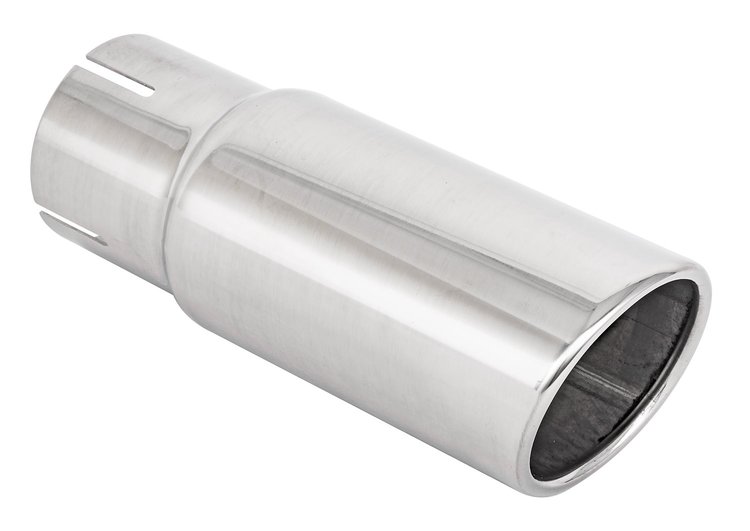 Stainless Exhaust Tip Overall Length: 8 in. Clamp-On