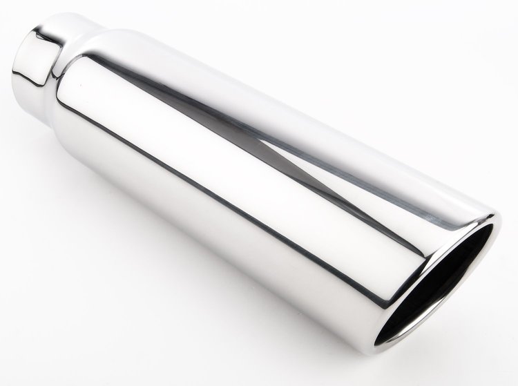 Stainless Exhaust Tip Overall Length: 12 in. Weld-On