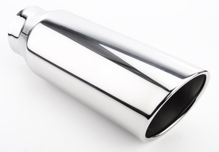 Stainless Exhaust Tip Overall Length: 12 in. Weld-On