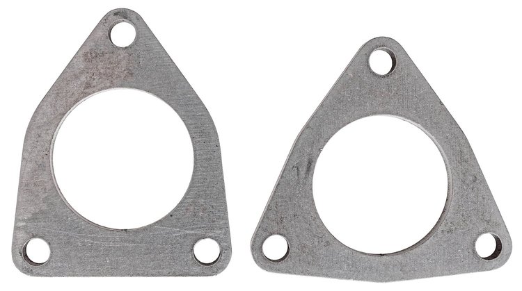 Exhaust Flange Set Fits Select GM LS 4.8L, 5.3L, 6.0L, 6.2L Truck Engines, LM7, LQ4, LQ9 [2.5 in. Pipe Dia., 3-Bolt] 