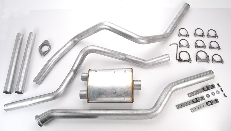 Cat-Back 2.5 in. Dual Exhaust System for 1999-2005 GM Full-Size Truck 2WD/4WD 4.3L/4.8L/5.3L