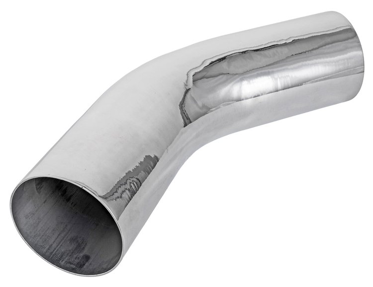 Air Intake Tube for Universal Applications [4 in. 45 Degree Polished Aluminum]