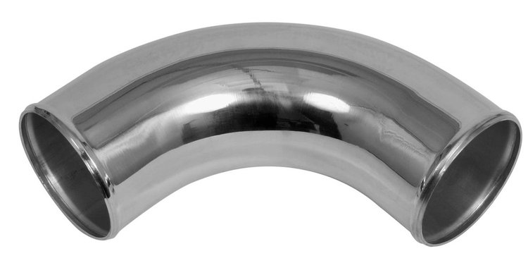 Air Intake Tube for Universal Applications [3 in. 90 Degree Polished Aluminum]